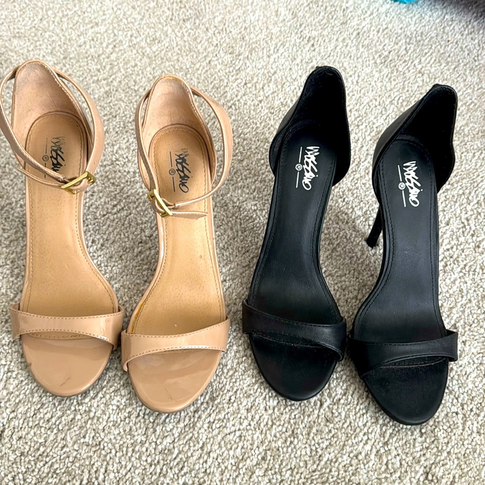 2 pairs stilettos